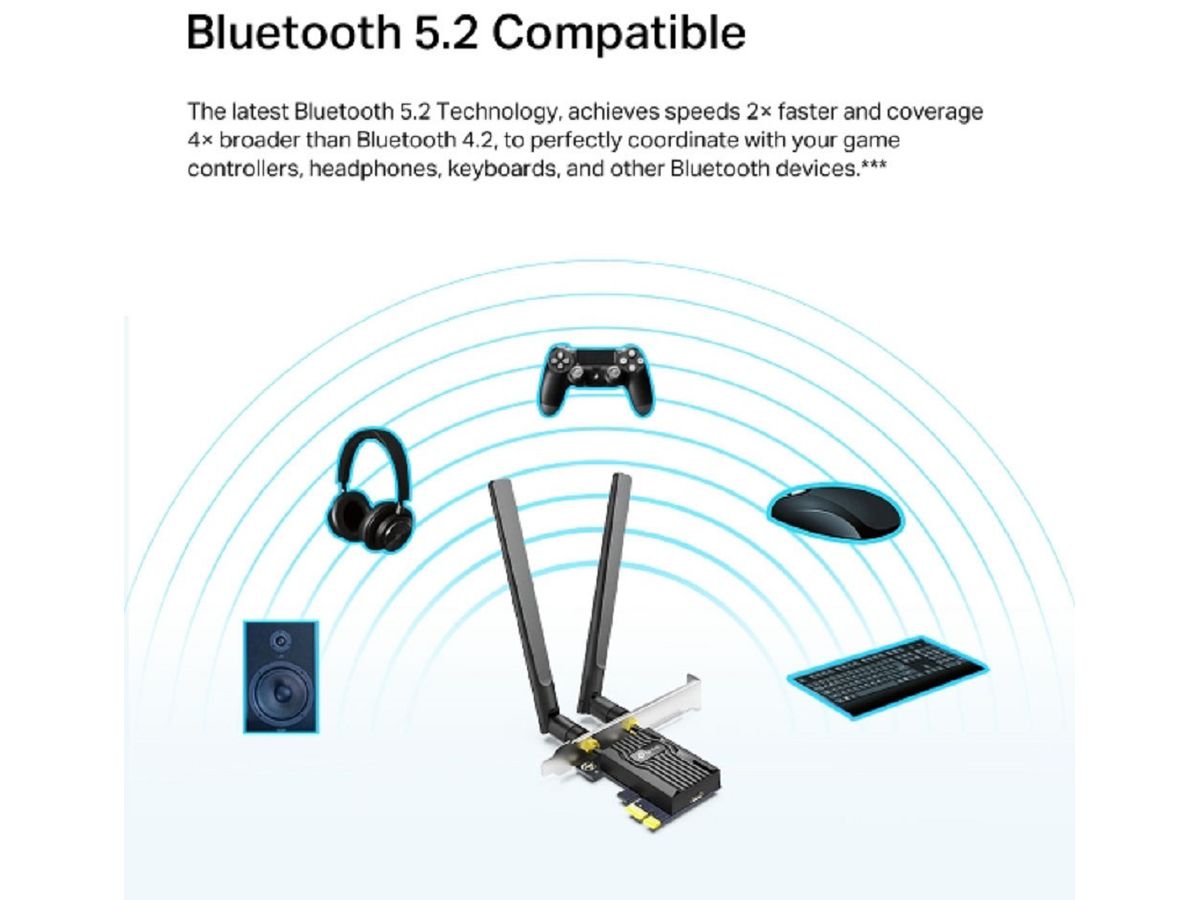 TP-LINK AX1800 DB WiFi 6 BT 5.2 PCI-E Archer TX20E (4897098688809)