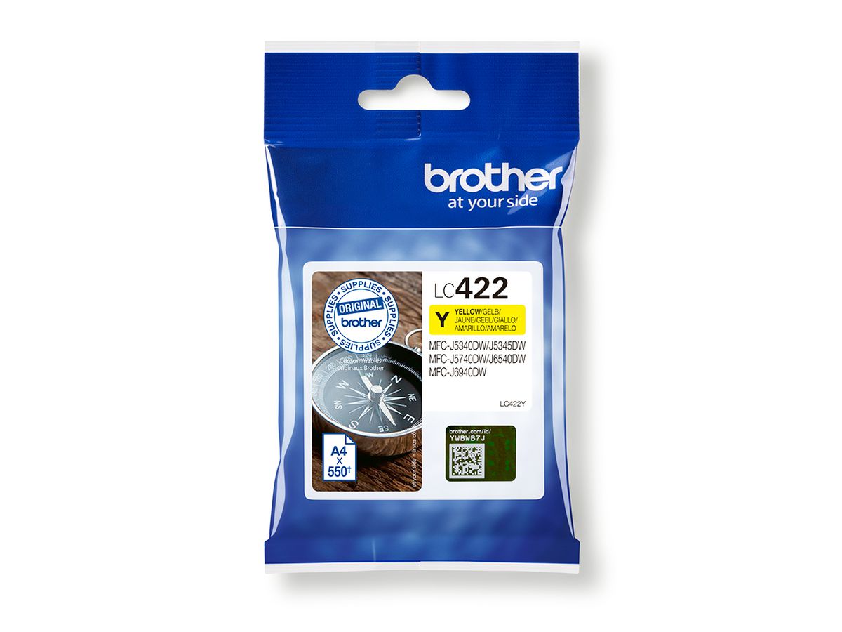 BROTHER Cart. d'inchiostro yellow LC-422Y MFC-J5340 550 pagine (4977766815574)