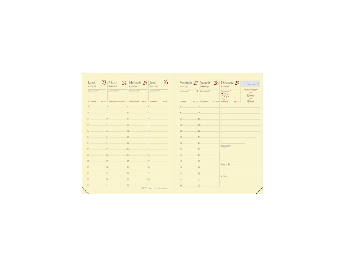 QUO-VADIS Recharge Carla 2026 368014Q 1S/2P Soho FR 8x10.5cm (3371010139194)