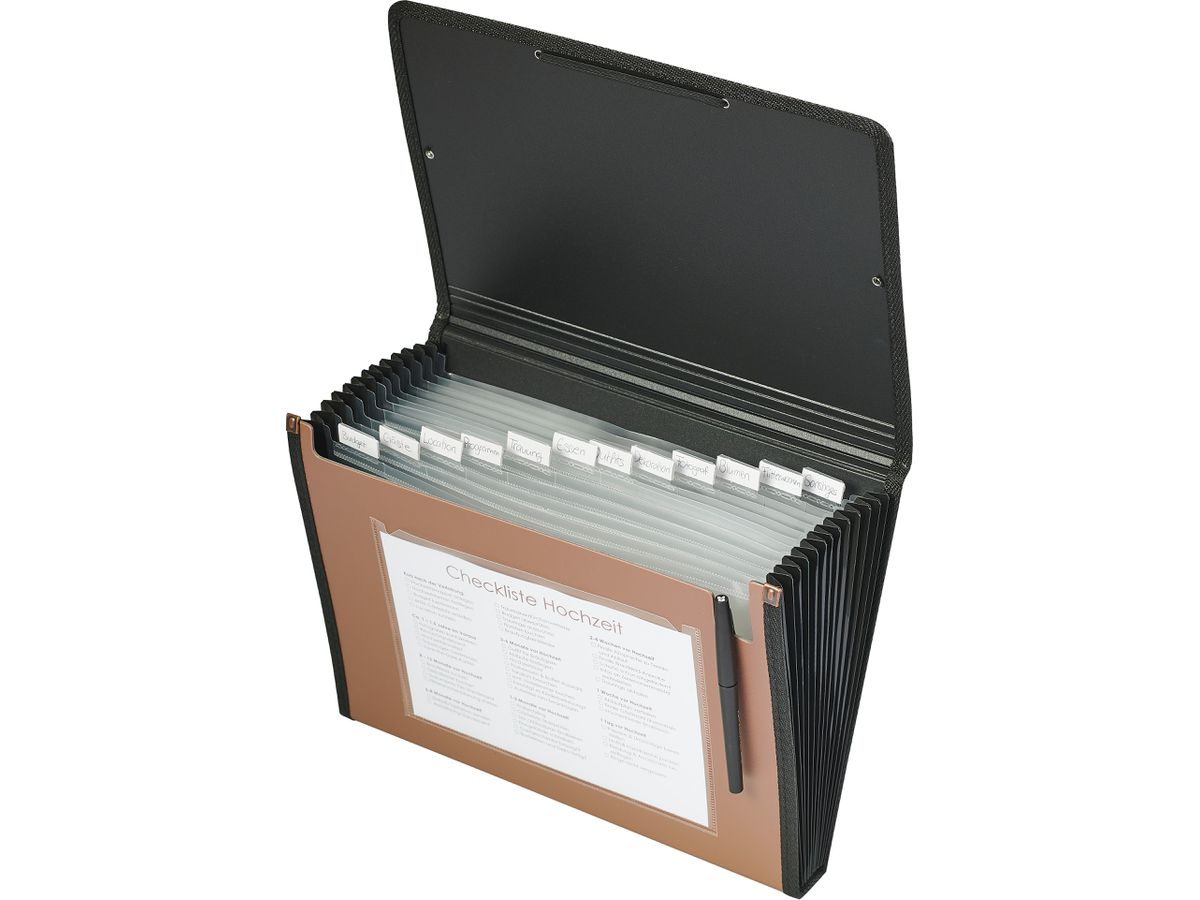 KOLMA Cartella archivio Bliss A4 11.033.08 oro rosa 12 scomp. (7611967113639)