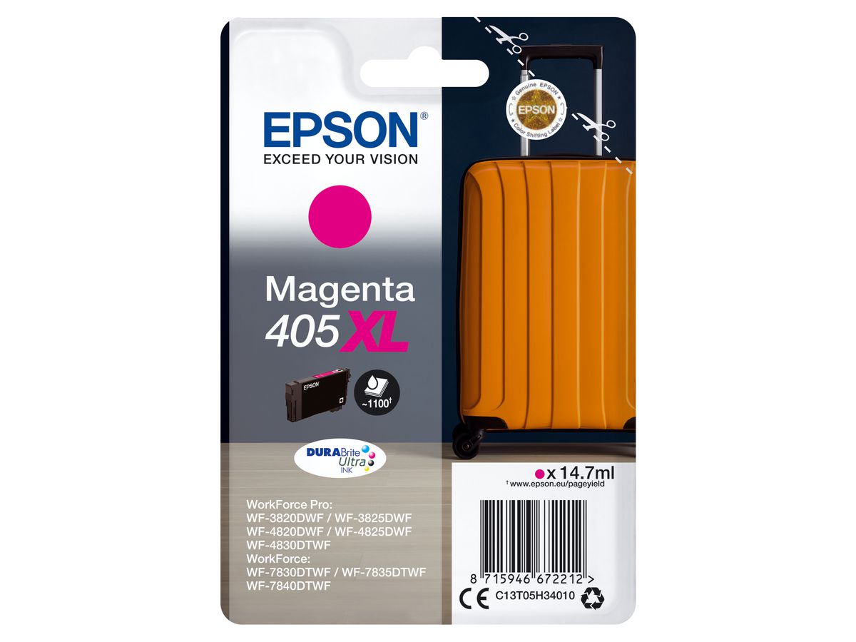 EPSON Cartouche d'en. 405XL magenta T05H34010 WF-7830DTWF 1100 pages (8715946672212)