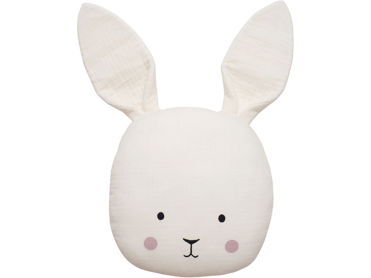 JABADABADO Pillow bunny N0146 white 25x45cm (7350018361079)
