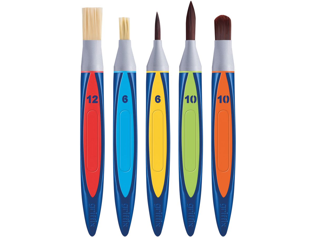 PELIKAN Set Pinceau Griffix 700733 5 pcs. 5 couleurs (4012700700735)