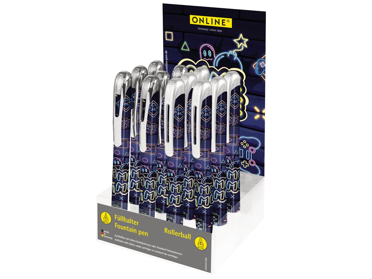 ONLINE Display College Écriture 08399/12 Game Time, assorti 12 pcs. (4014421083999)