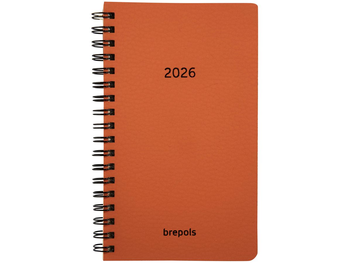 BREPOLS Agenda Interplan Calvi 2026 0.736.6870 1S/2P orange 8.9x16cm (5412303376235)