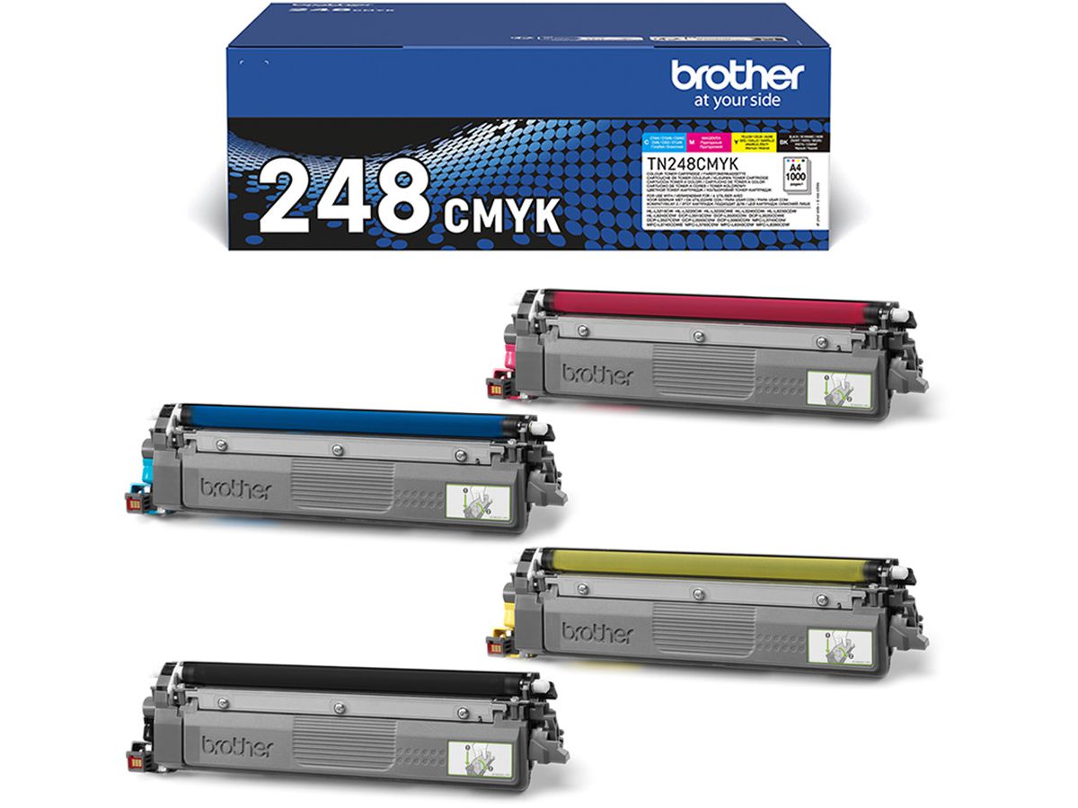 BROTHER Toner Valuepack CMYK TN-248VAL HL-L8240CDW 1000 pagine (4977766821865)