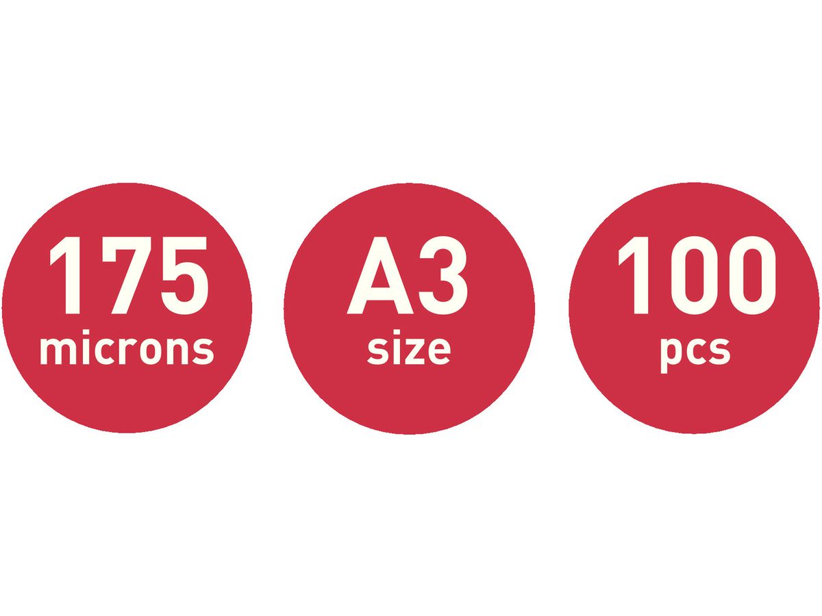 LEITZ Laminiertasche A3 16932 glanz, 175my 100 Stk (5411313169325)