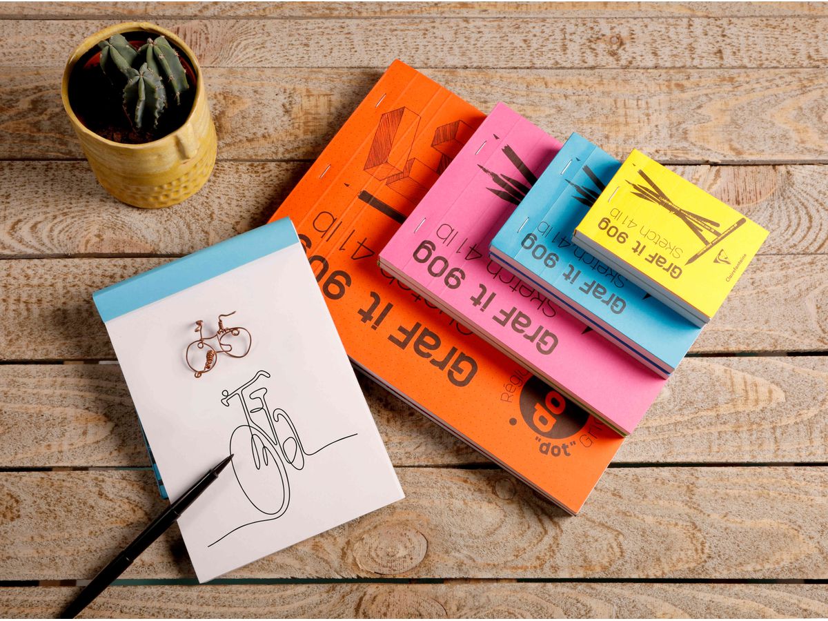 CLAIREFONTAINE Bloc de croquis Graf it A5 96621C Assorti 80 feuilles (3329680966213)
