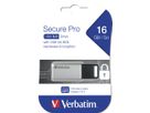 VERBATIM USB-Drive Secure Data Pro 16GB 98664 USB 3.0 (0023942986645)