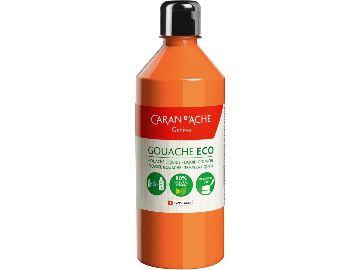 CARAN D'ACHE Deckfarbe Gouache Eco 500ml 2370.030 orange flüssig (7630002334587)