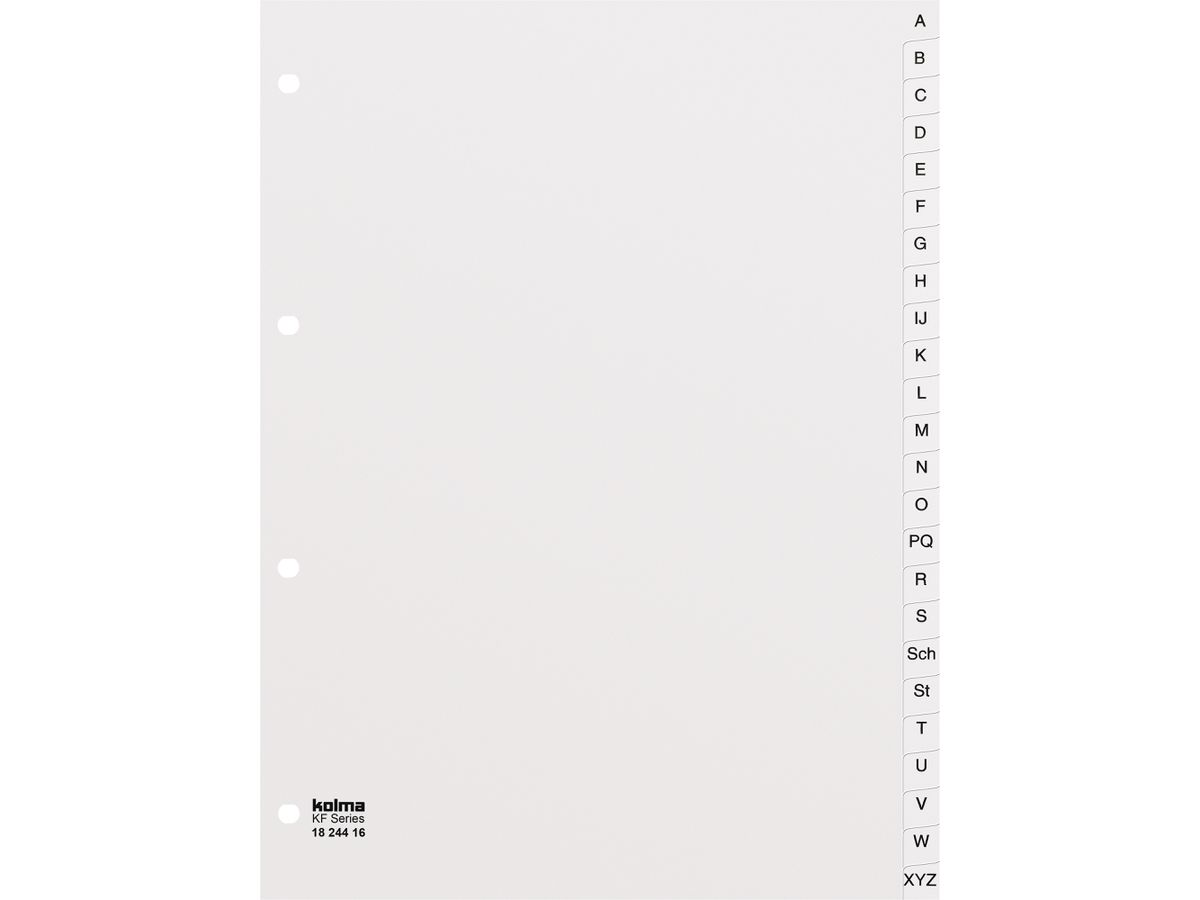 KOLMA Register KolmaFlex A4 18.244.16 weiss A-Z 24-teilig (7611967180532)