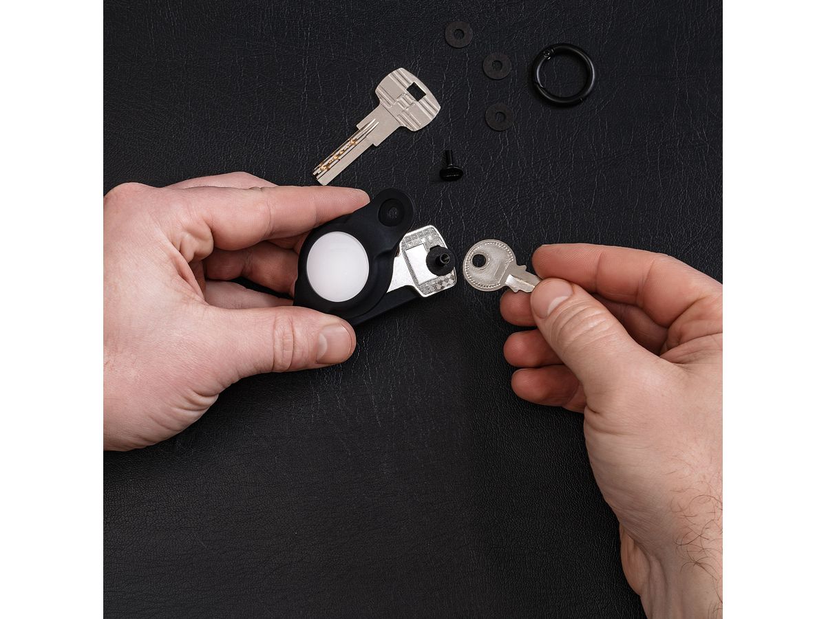 KEYSMART Air Flex Silicone KS041-BLK Key Holder for AirTag, Black (0810024053964)