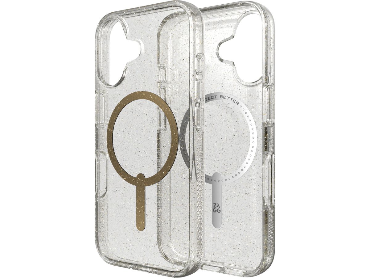 ZAGG Milan Cases Snap Apple 702315126 iPhone 16,Gold Glitter (0840390319623)