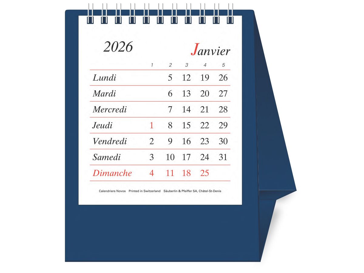 NOVOS Tischkal. Pro Bristol F. 2026 508042 1M/1S dunkelblau FR 11.5x14cm (9771663508042)