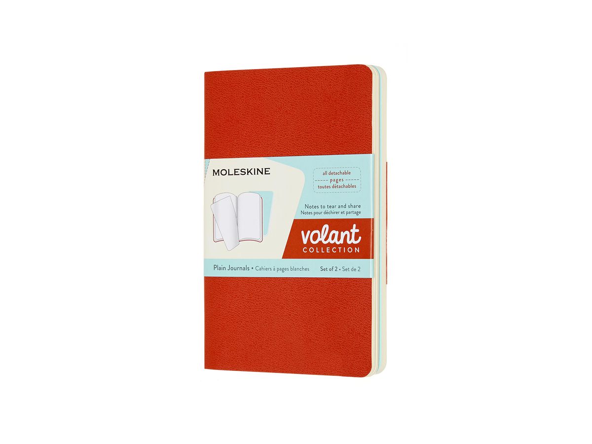 MOLESKINE Notizheft 2x 14x1.1x9cm 620510 blanko, korall/marine, 80 S. (8058647620510)