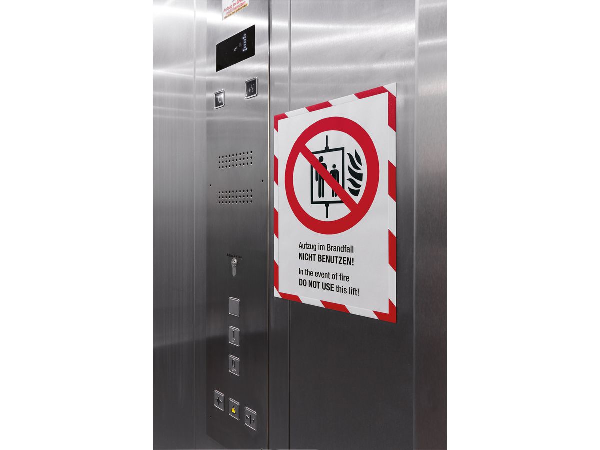 MAGNETOPLAN Cadre aimant magnetofix A4 1131446 SAFETY, rouge/blanc 5 pcs. (4013695056968)