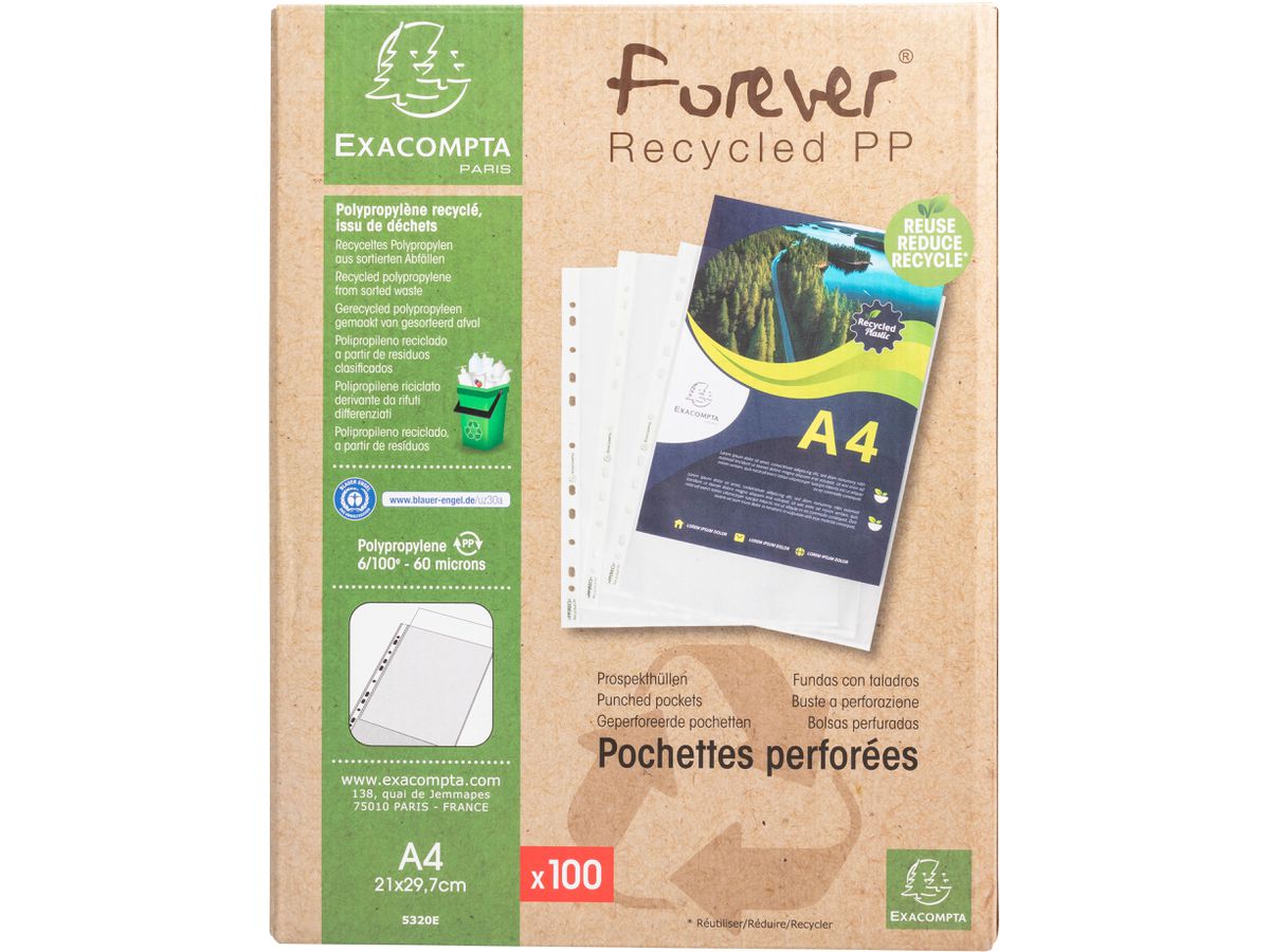 EXACOMPTA Pochette de présentation A4 5320E transparent 60my rec. 100 pcs. (3130630053200)