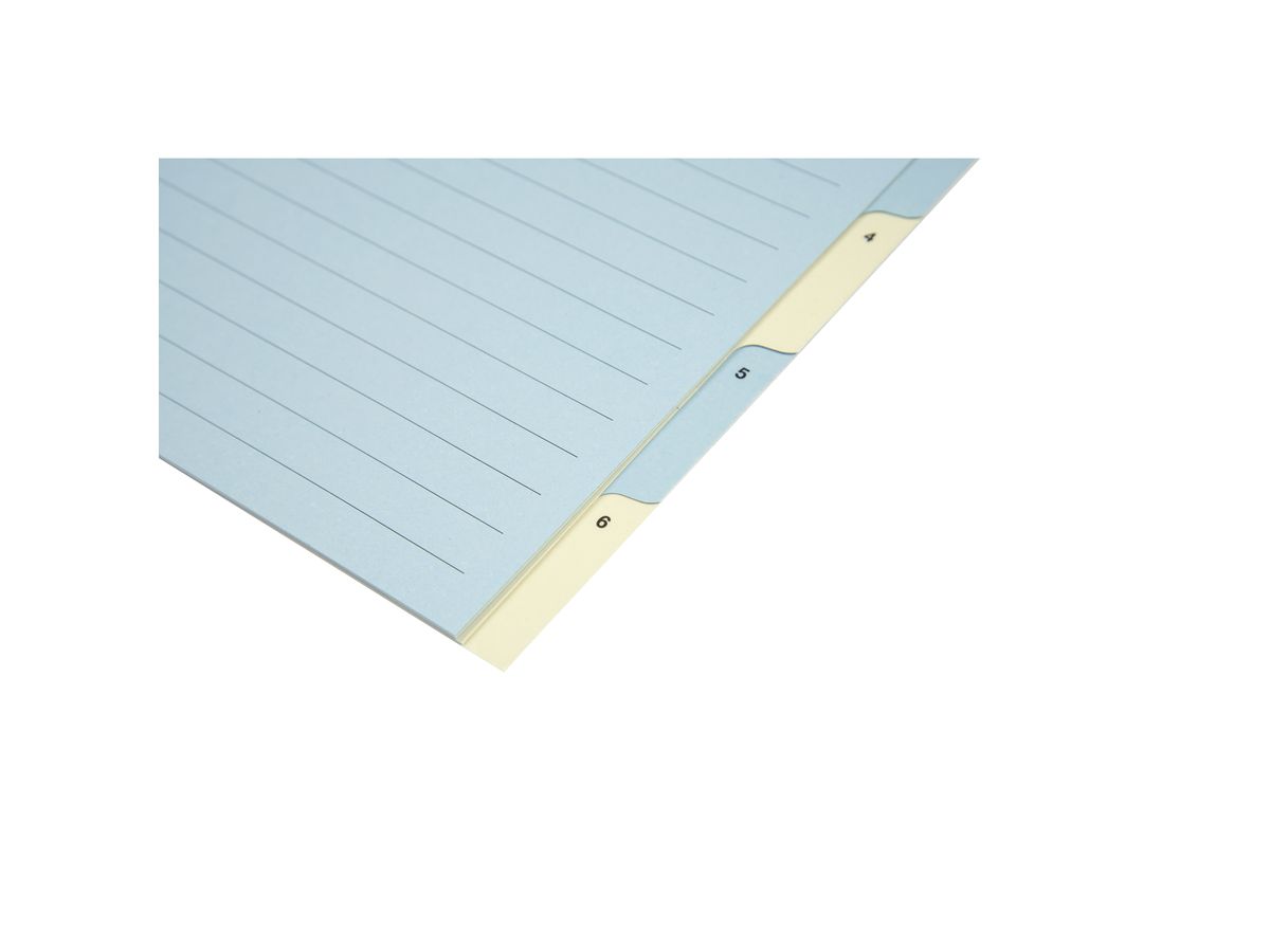 BIELLA Kartonregister 210g A4 46244600U blau/gelb 1-6 (7611365231591)