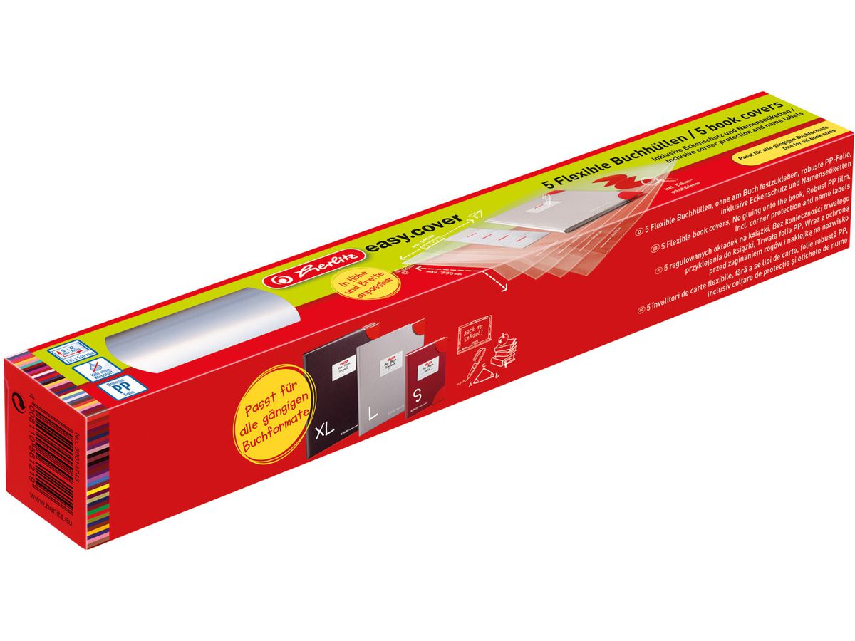 HERLITZ easy cover couverture souple 50014743 5 pieces en boite pliante (4008110561219)