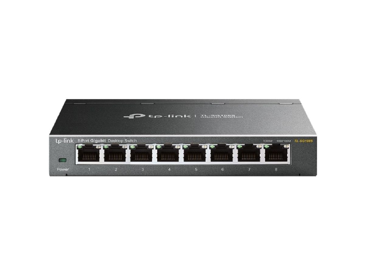 TP-LINK 8-Port Gigabit Desktop Switch TL-SG108S Desktop Steel Case (6935364083526)