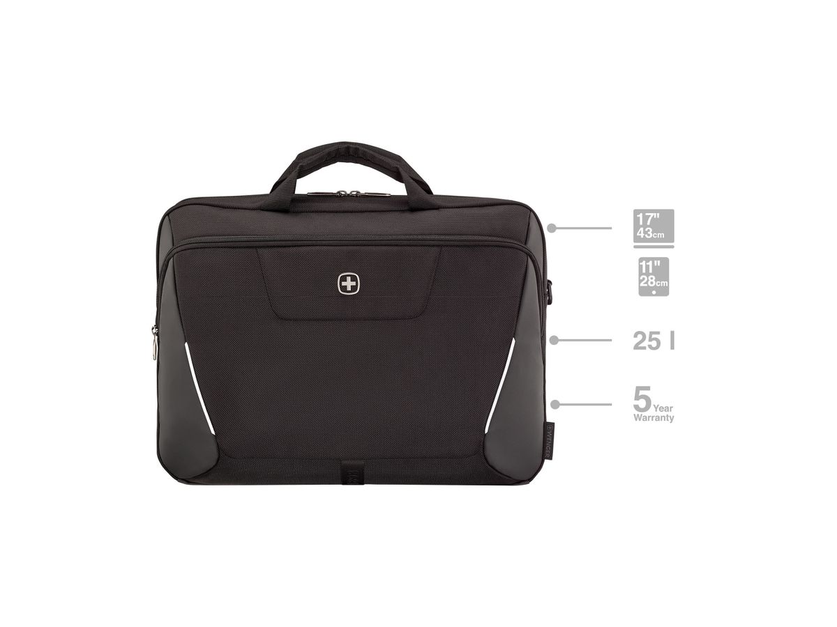 WENGER Laptop Briefcase 17inch 653301 XE Brief Black (7611160272812)