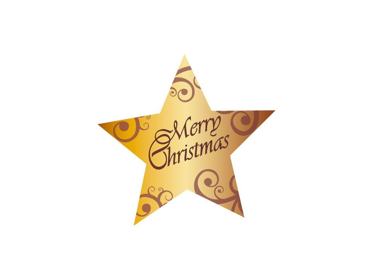 SIGEL Sticker 47x47mm CS112/W natale 200 pezzi (4004360869174)