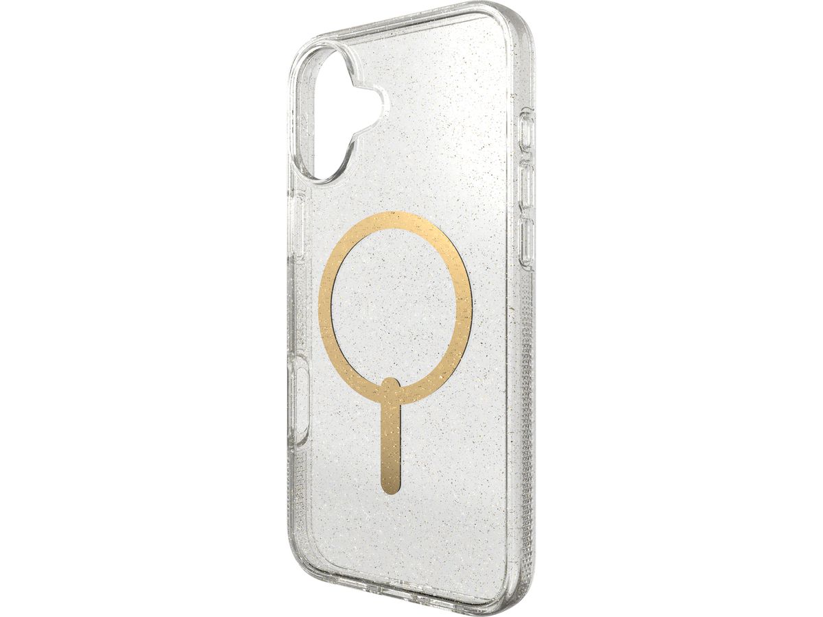 ZAGG Milan Cases Snap Apple 702315127 iPhone 16 Plus,Gold Glitter (0840390319630)
