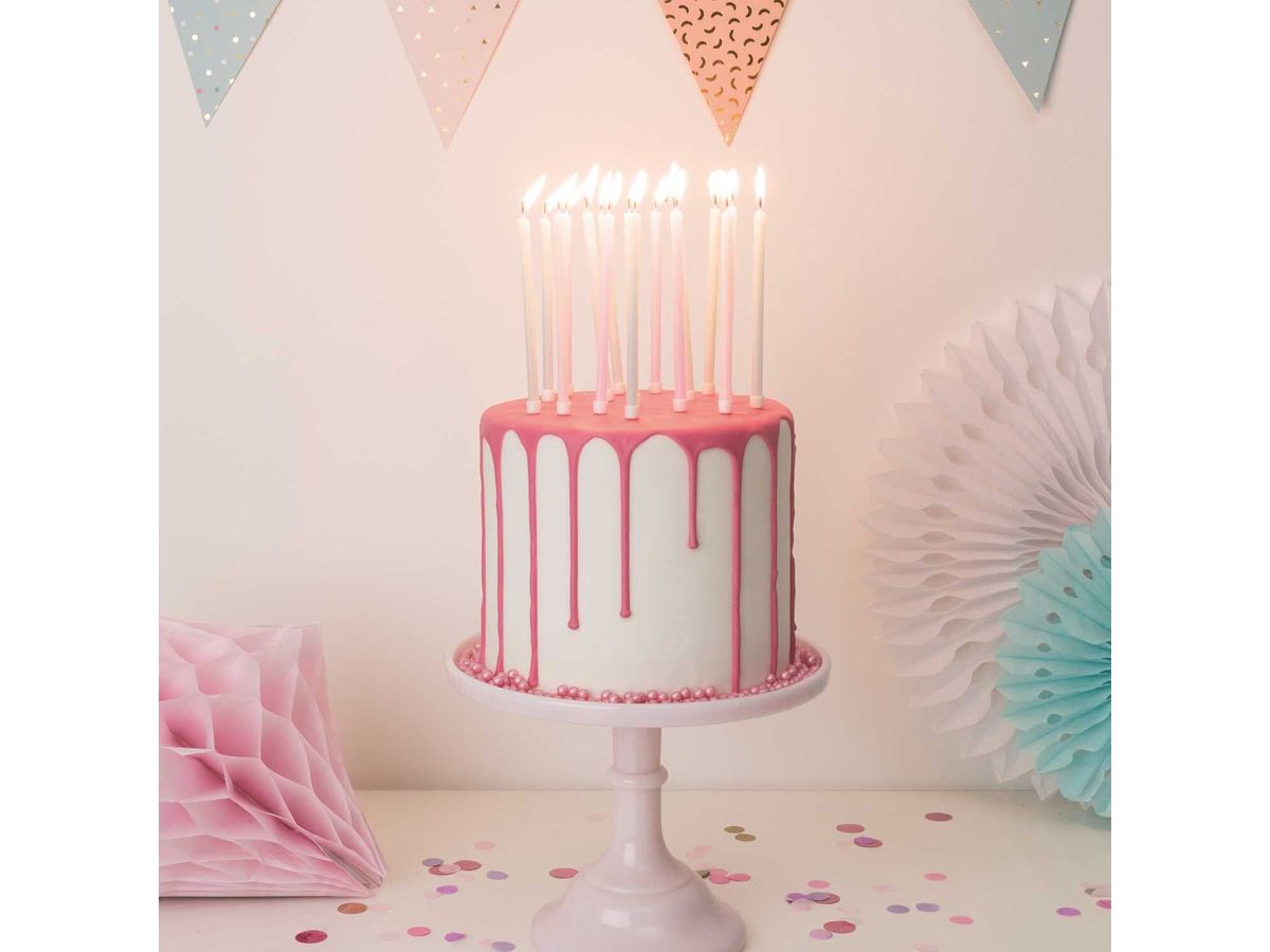 RICO DESIGN Candeline di compleanno 12cm 81004.01.08 pastello 24 pezzi (4051271139049)