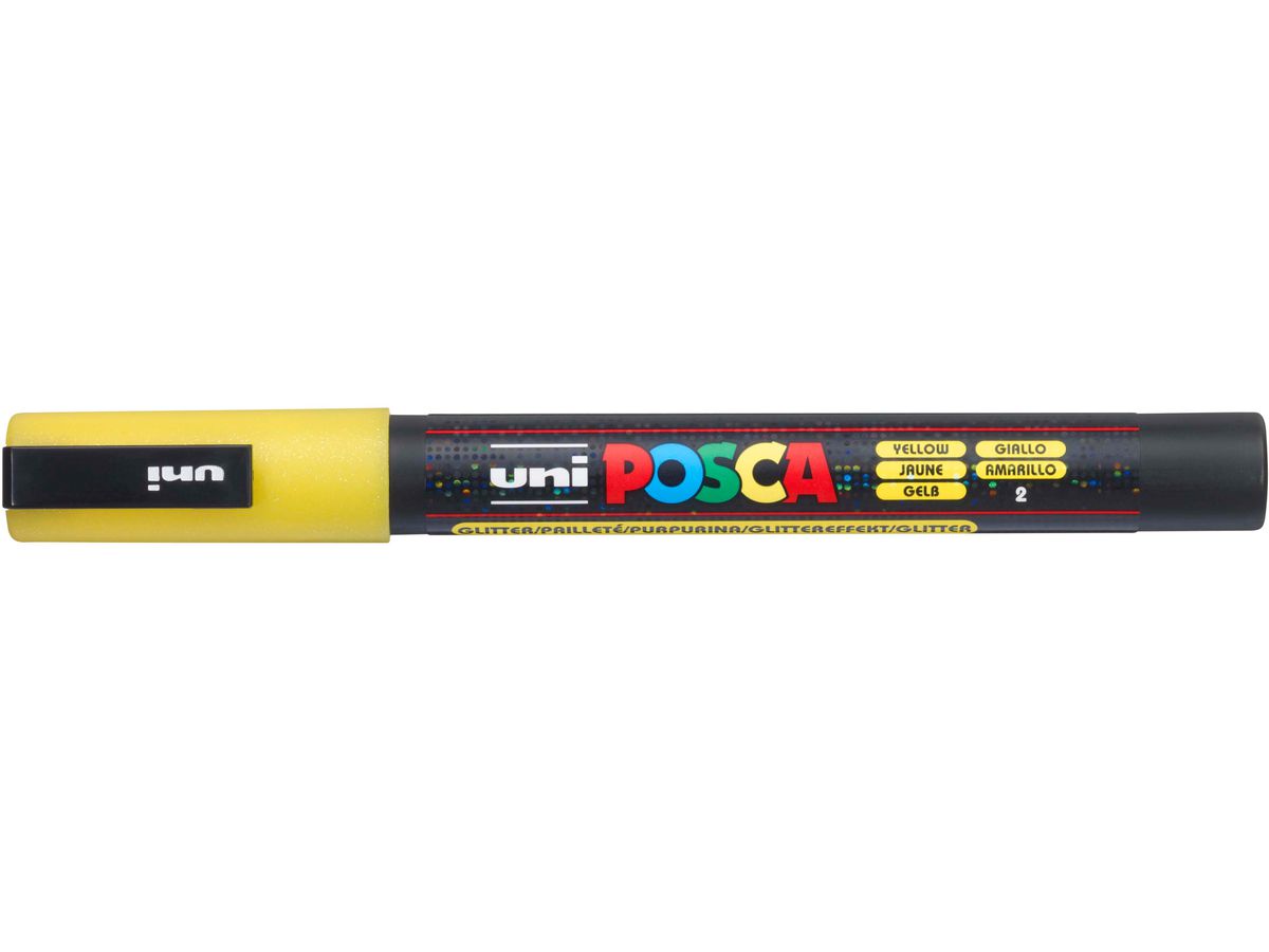 POSCA Marker 0.9-1.3mm PC-3ML YELLO jaune pailleté (4902778197943)