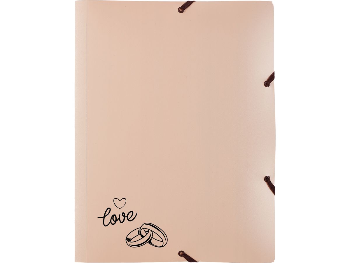 KOLMA dossier à élastique A4 11.179.08 opak or rosé,love (7611967113851)