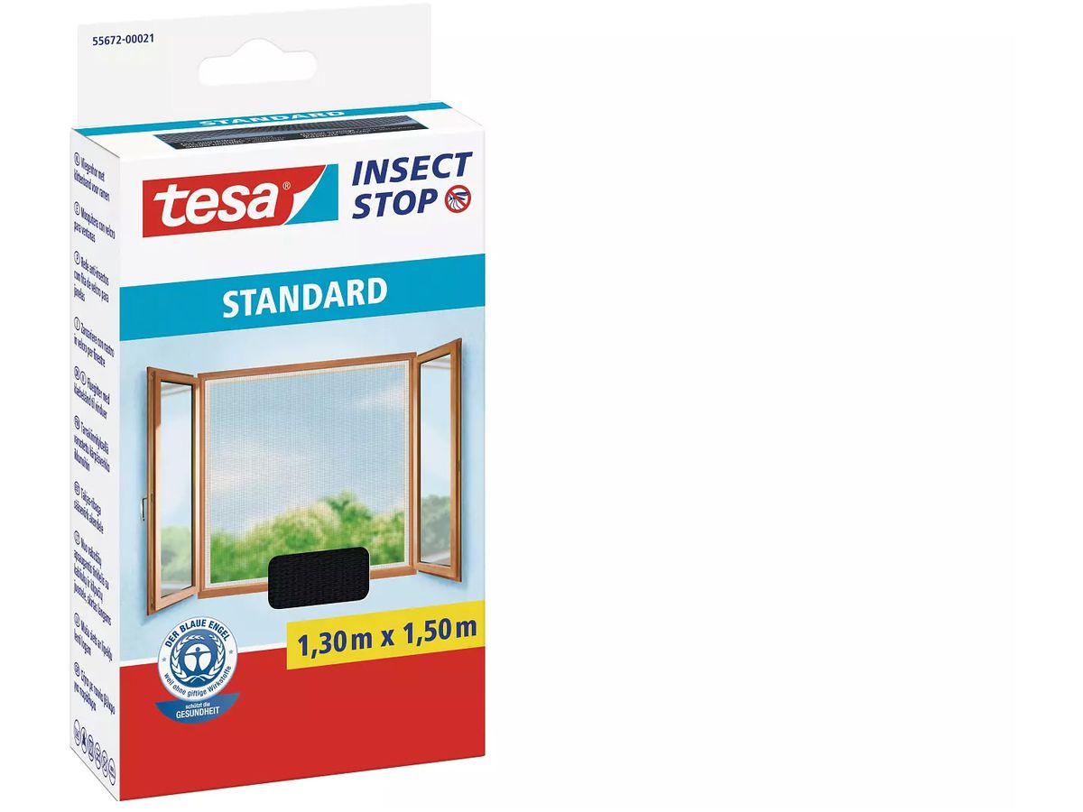 TESA Insect Stop STANDARD 1.3x1.5 m 55672 antracite 1 pezzo (4042448169433)