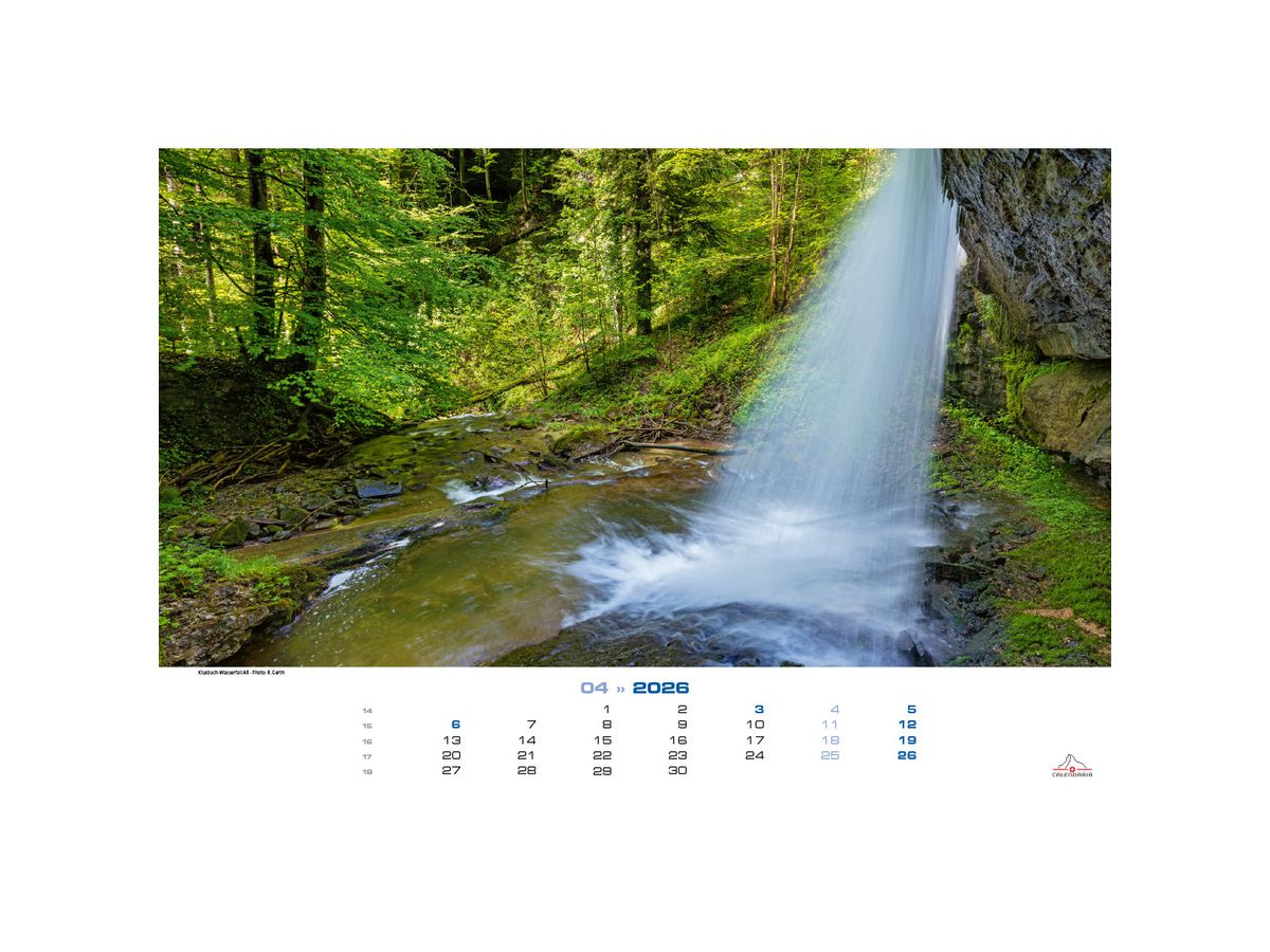 CALENDARIA Bildkalender 2026 9783036205267 Mountain Waters ML 45x34cm (9783036205267)