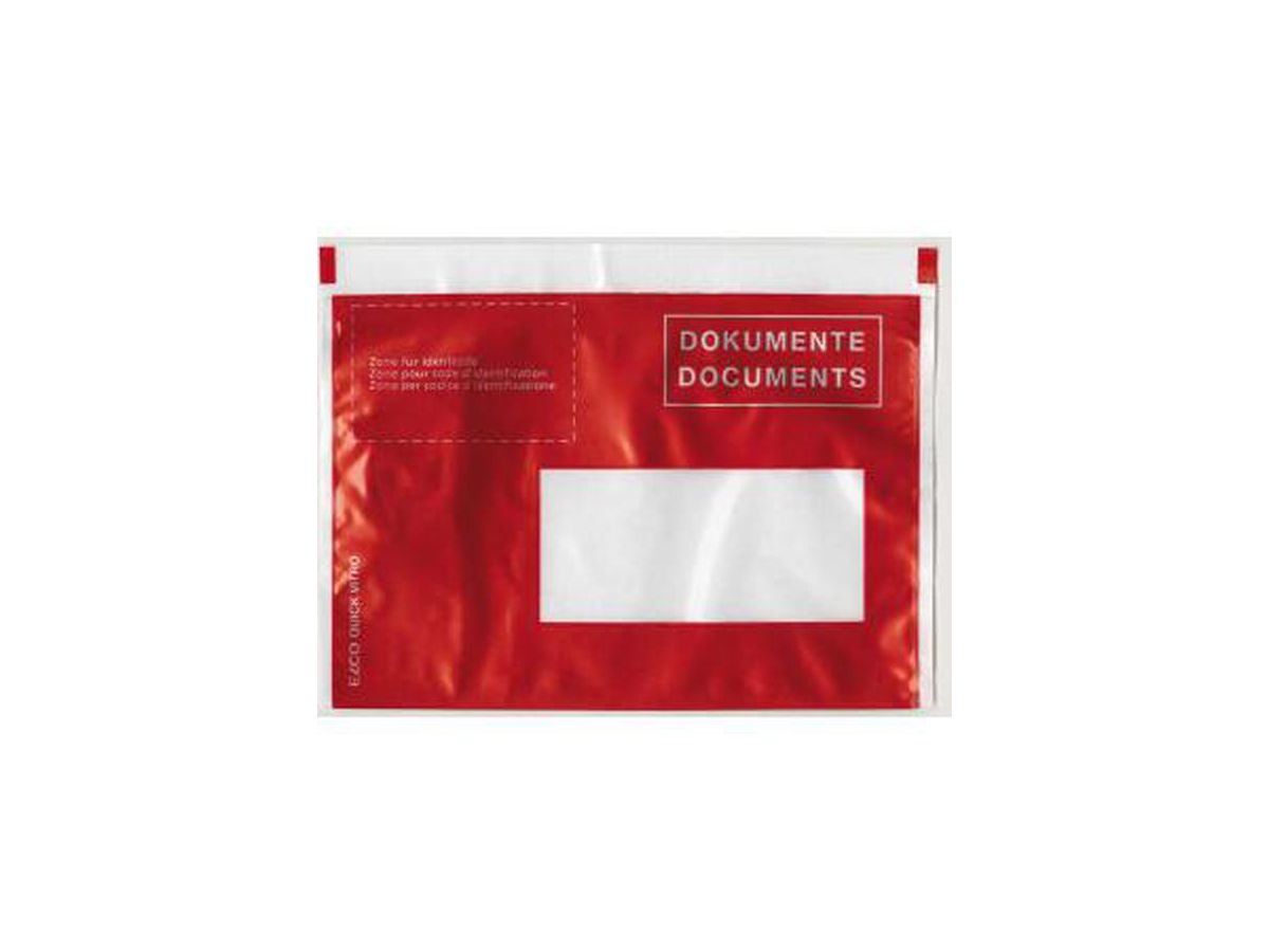 BÜROLINE Dokumententaschen rot C6 306250 mit Druck 250 Stk. (7612532045430)