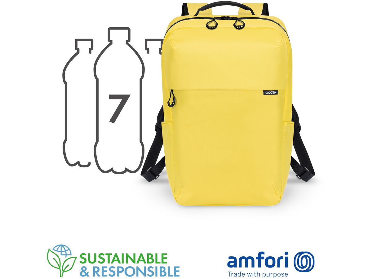 DICOTA Backpack COMMUTER D32123-RPET 13-16 inch Lime (7640239422216)
