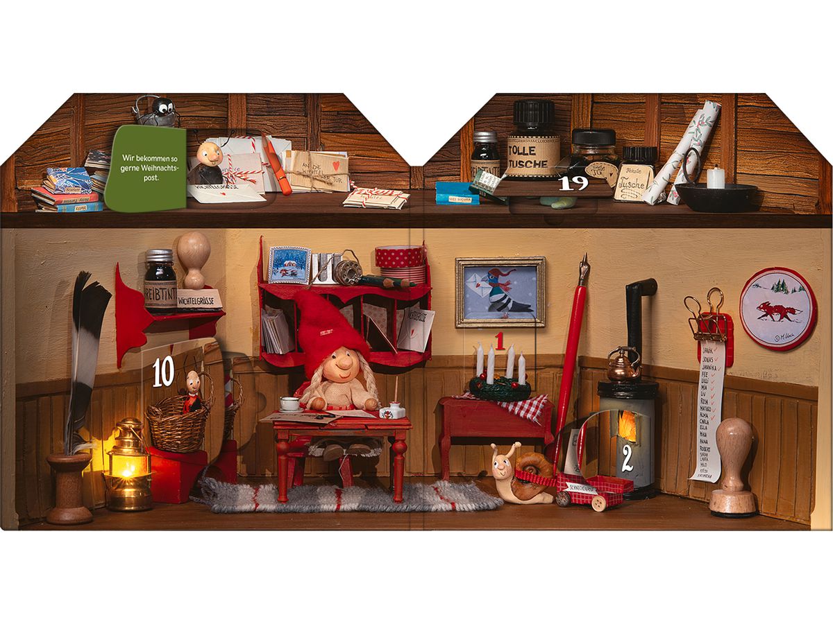 ARS EDITION Calend. l'Avent 20.5x20x1.3cm 135859 L'Avent chez les lutins (9783845858593)