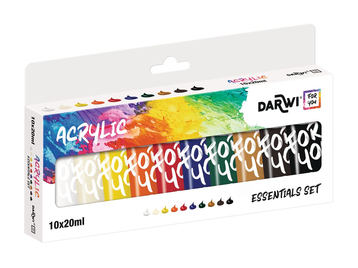 DARWI Peinture acrylique 20ml DF5150010K01C Kit 10 pièces (5411711463841)