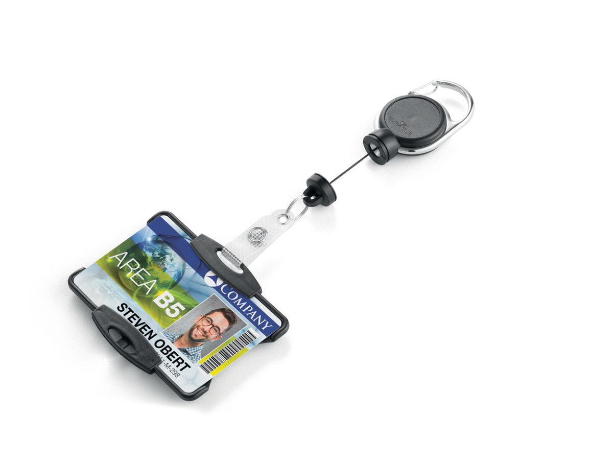 DURABLE Badge Holder Jojo EX.STRONG 868901 54x87mm, nero (4005546999579)