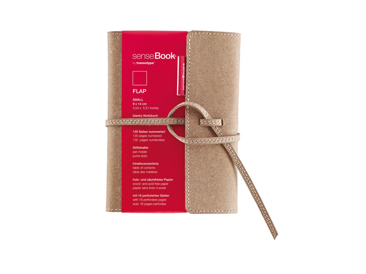 TRANSOTYPE senseBook FLAP A6 75010600 neutre, S, 135 feuilles beige (8716329071226)