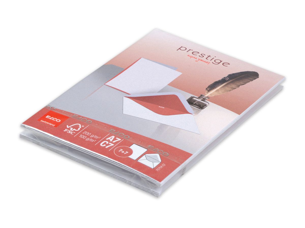 ELCO Couverts/Karten Prestige C7/A7 71714.12 2x7 pezzi rosso (7611722020035)