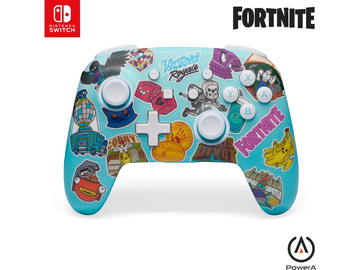POWER A Enhanced Wireless Ctrl. NSGP0290-01? NSW, Sticker Mania-Fortnite (0617885091711)