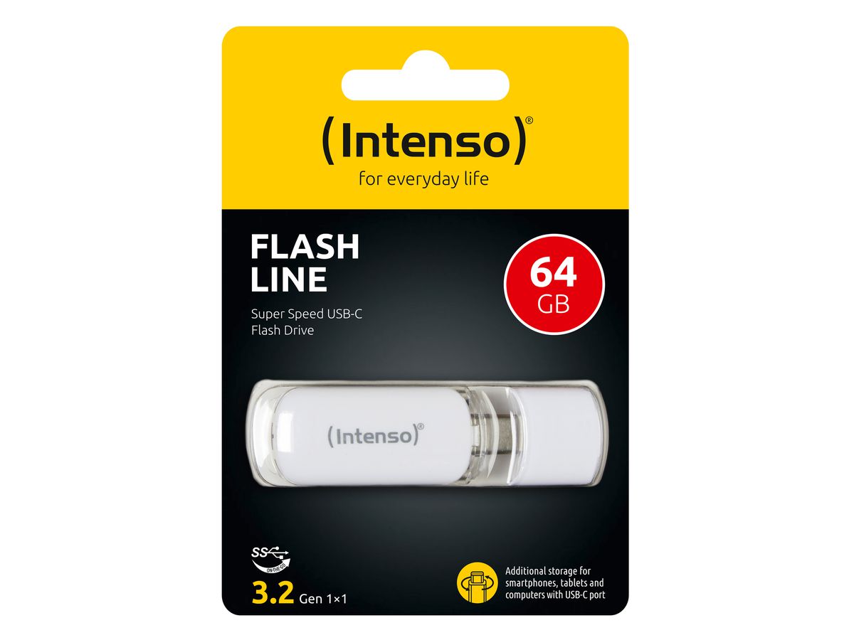 INTENSO USB-Stick Flash Line 64GB 3538490 USB 3.1 Type-C (4034303029662)