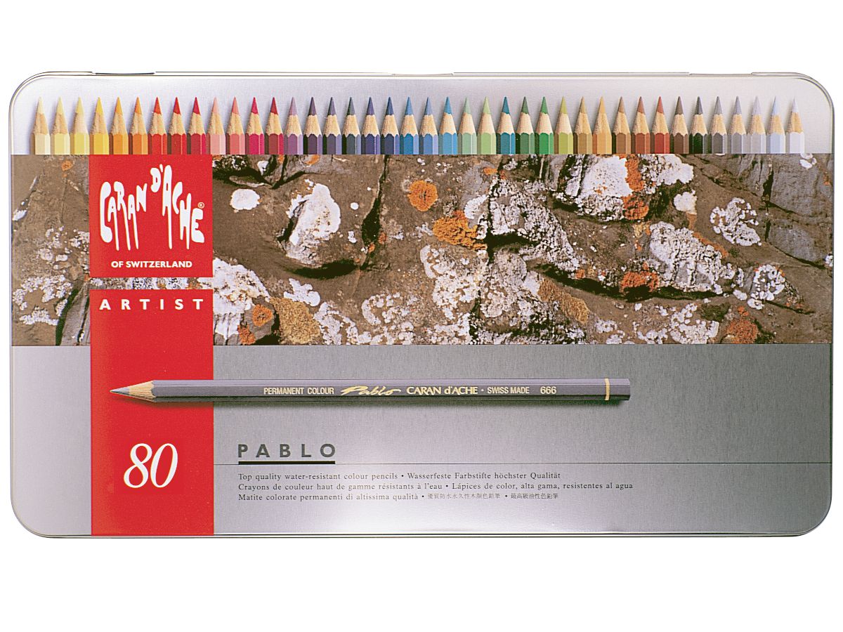 CARAN D'ACHE Crayon de couleur Pablo 666.380 ass. 80 pcs. (7610186093807)