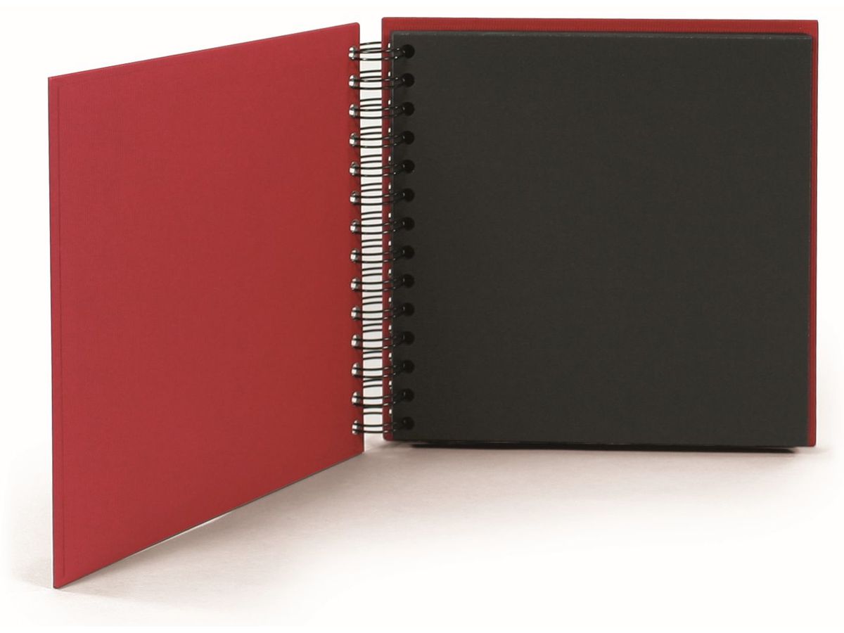 RÖSSLER Fotoalbum 1329452365 18x18cm, rot/schwarz (4014969223956)