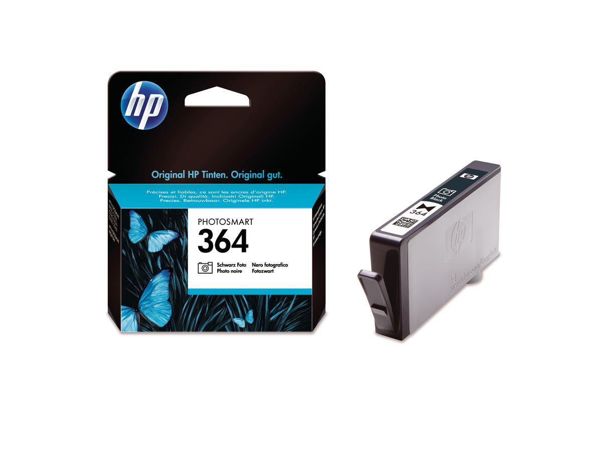 HP Cart. d'encre 364 photo noir CB317EE PhotoSmart D5460 130 pages (0883585705153)
