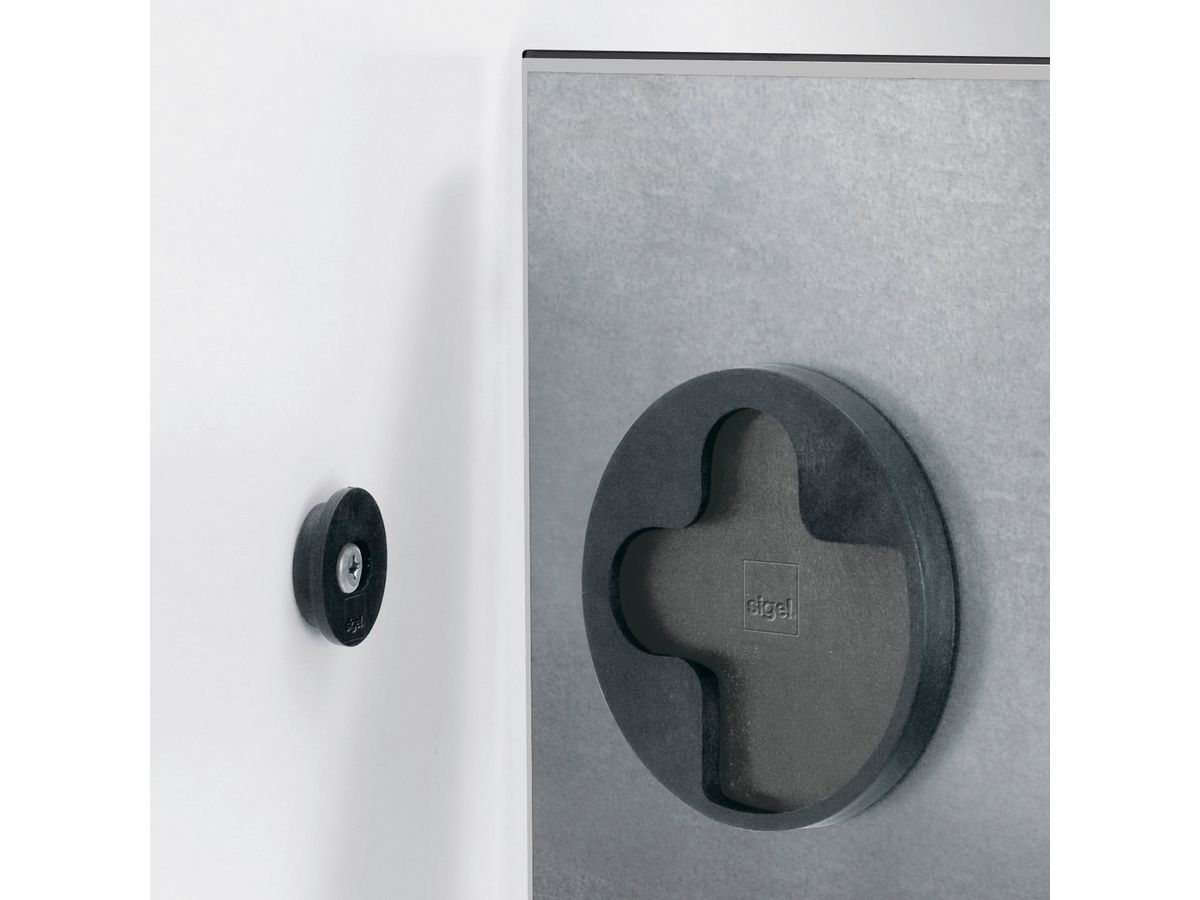 SIGEL Tableau magnétique en verre GL120 noir 600x400x15mm (4004360887680)