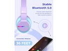 ICLEVER Kids Bluetooth Headphones C03-1702N-33 BTH12, LED, 55h, purple (6934911798395)