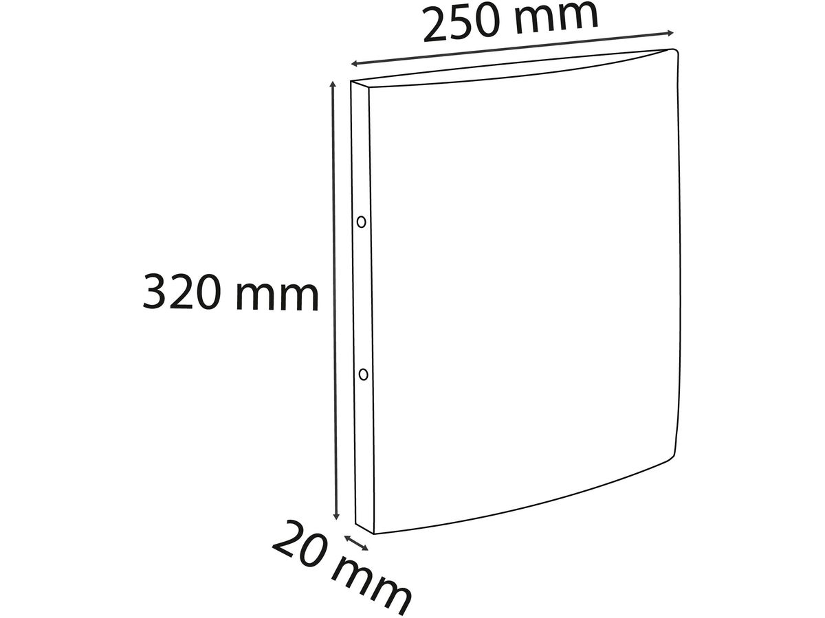EXACOMPTA Ringhefter 2.0cm 542559E gelb, Gummiband, 2-Ring A4 (3130635425590)