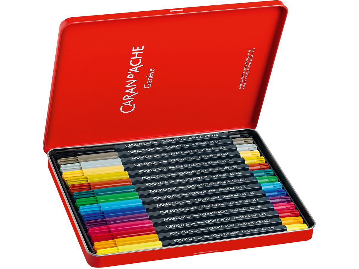 CARAN D'ACHE Classic Fibralo Brush 0.5-5mm 186.315 15 Farben ass. (7630002343473)