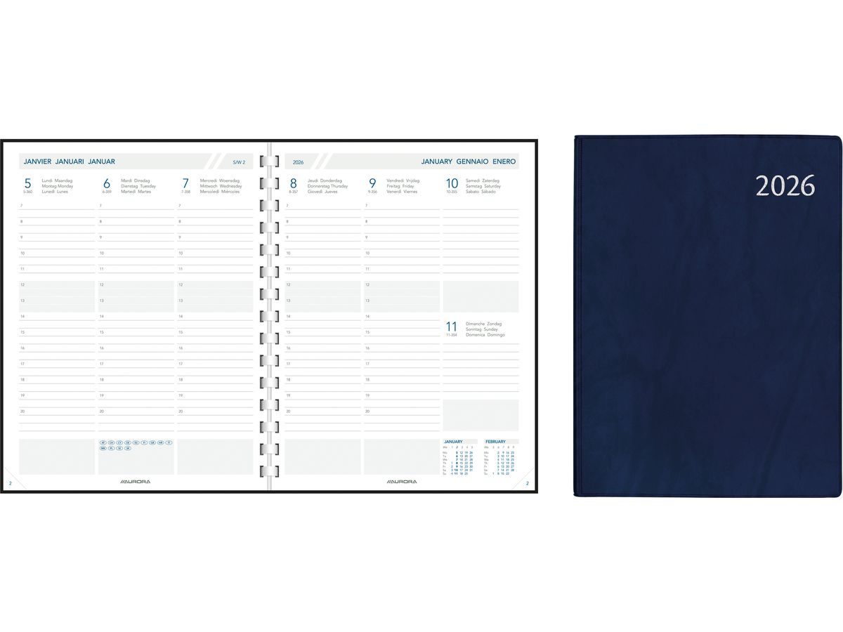 AURORA Agenda Alaska Business 2026 2911P 1W/2S ass. ML 15M 17.5x22.5cm (5411028429110)