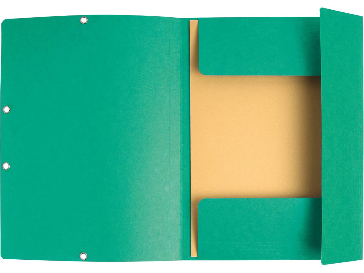 EXACOMPTA Cartella con elastico A4+ 55303E verde manila (3130630553038)